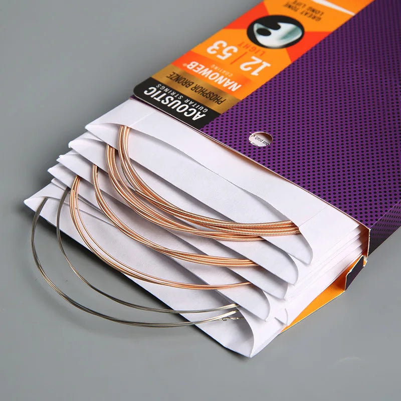 Elixir Nanoweb Acoustic / Electric Full Set Guitar Strings 16027 11052 11002 11027 16002 16052 12002 12052