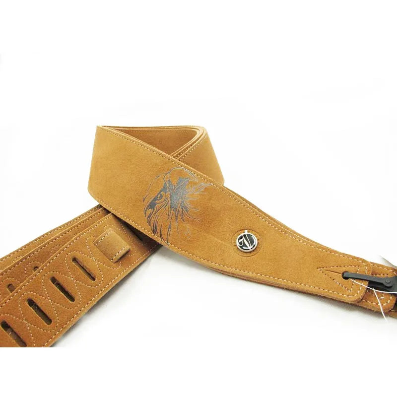 YUEKO Two Layer Leather Guitar Strap For Acoustic Electric Bass Guitar