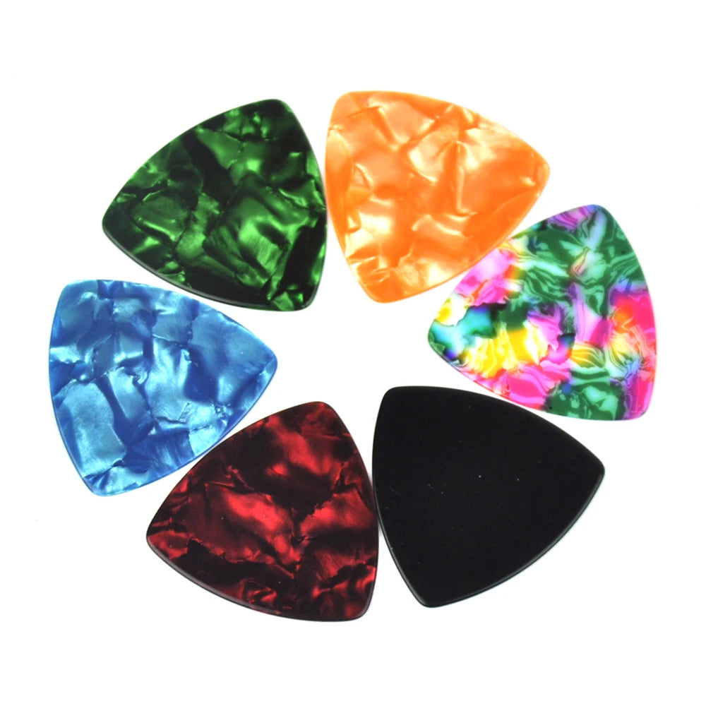 50pcs Medium 0.71mm Rounded Triangle Guitar Picks