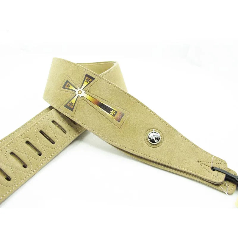 YUEKO Two Layer Leather Guitar Strap For Acoustic Electric Bass Guitar