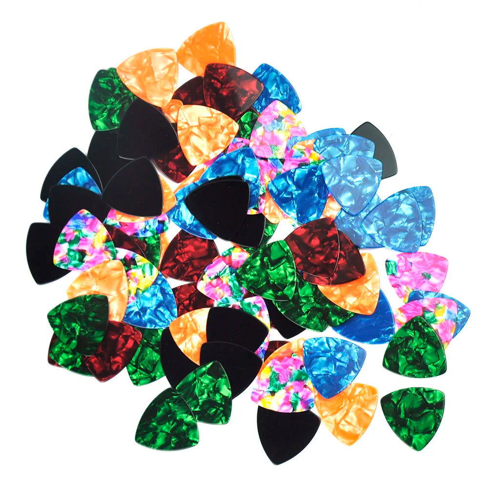 50pcs Medium 0.71mm Rounded Triangle Guitar Picks
