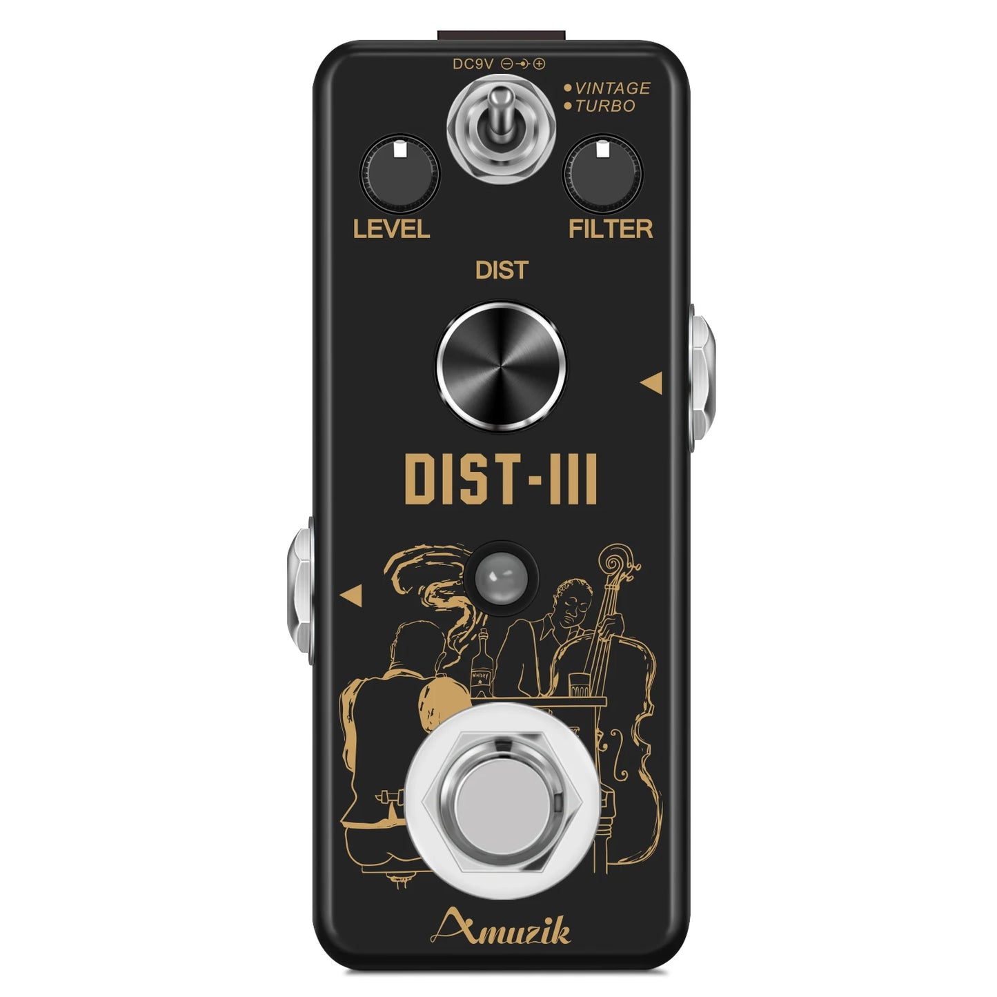 Amuzik Guitar Pedals Noise Gate Distortion - Analog