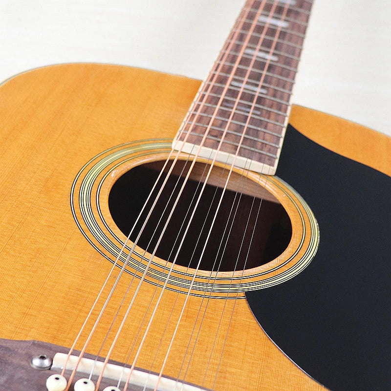 Acoustic Guitar 12 String Natural Color Black Color Full Size 41 Inch Folk Guitar Spruce Wood Top With Flaw