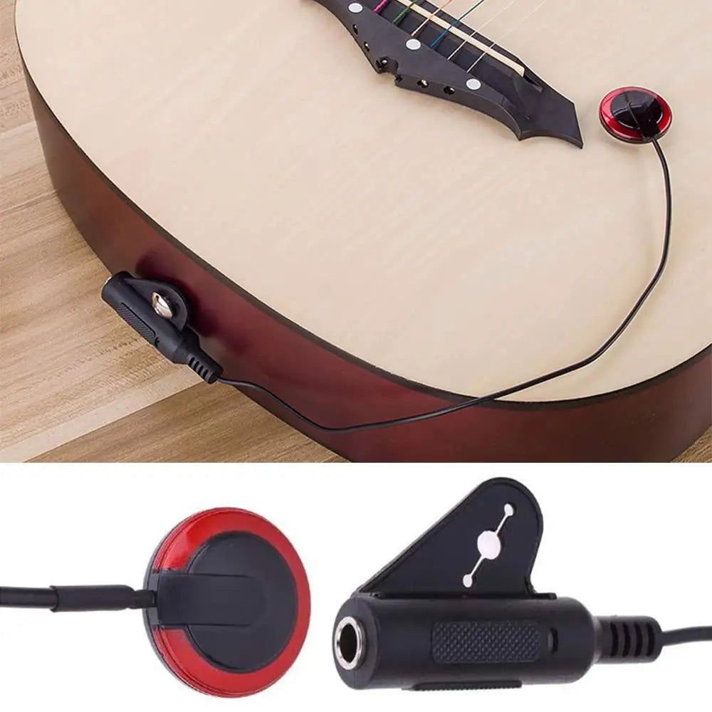 Professional-Grade Acoustic Guitar Pickup Piezo Contact Pickup for Guitar Ukulele Banjo, Kalimba, Harp -Easy to install