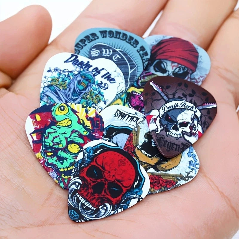 50 púas estilo dibujos animados con caja, 0,46/0,71/1,0 mm
