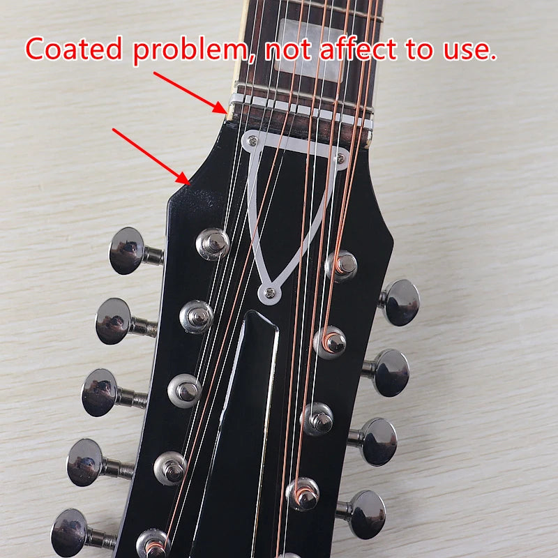 Acoustic Guitar 12 String Natural Color Black Color Full Size 41 Inch Folk Guitar Spruce Wood Top With Flaw