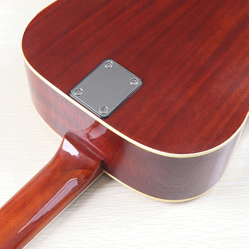 Acoustic Guitar 12 String Natural Color Black Color Full Size 41 Inch Folk Guitar Spruce Wood Top With Flaw