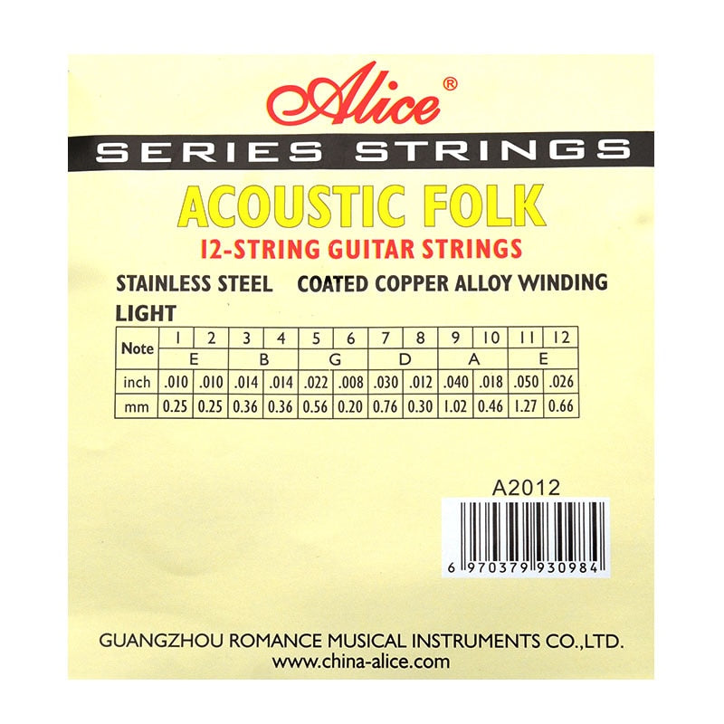 Alice A2012 12 Strings Acoustic Guitar Strings (1 set)