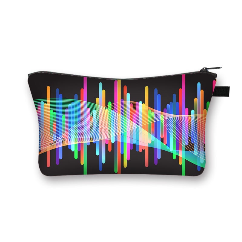 Music Notes Cosmetic Case Women Makeup Bags Piano