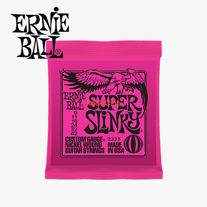 Original Ernie Ball Super Slinky Electric Guitar Strings 009 010 Nickel Wound 6 Strings Guitar For Electric Guitar Accessories