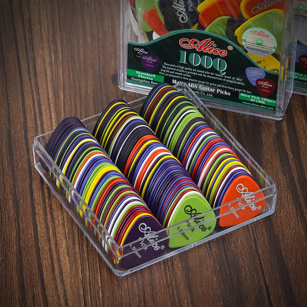 10-50 Pcs Guitar Picks and Guitar Pick Holders with varying thickness