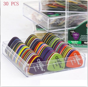 10-50 Pcs Guitar Picks and Guitar Pick Holders with varying thickness