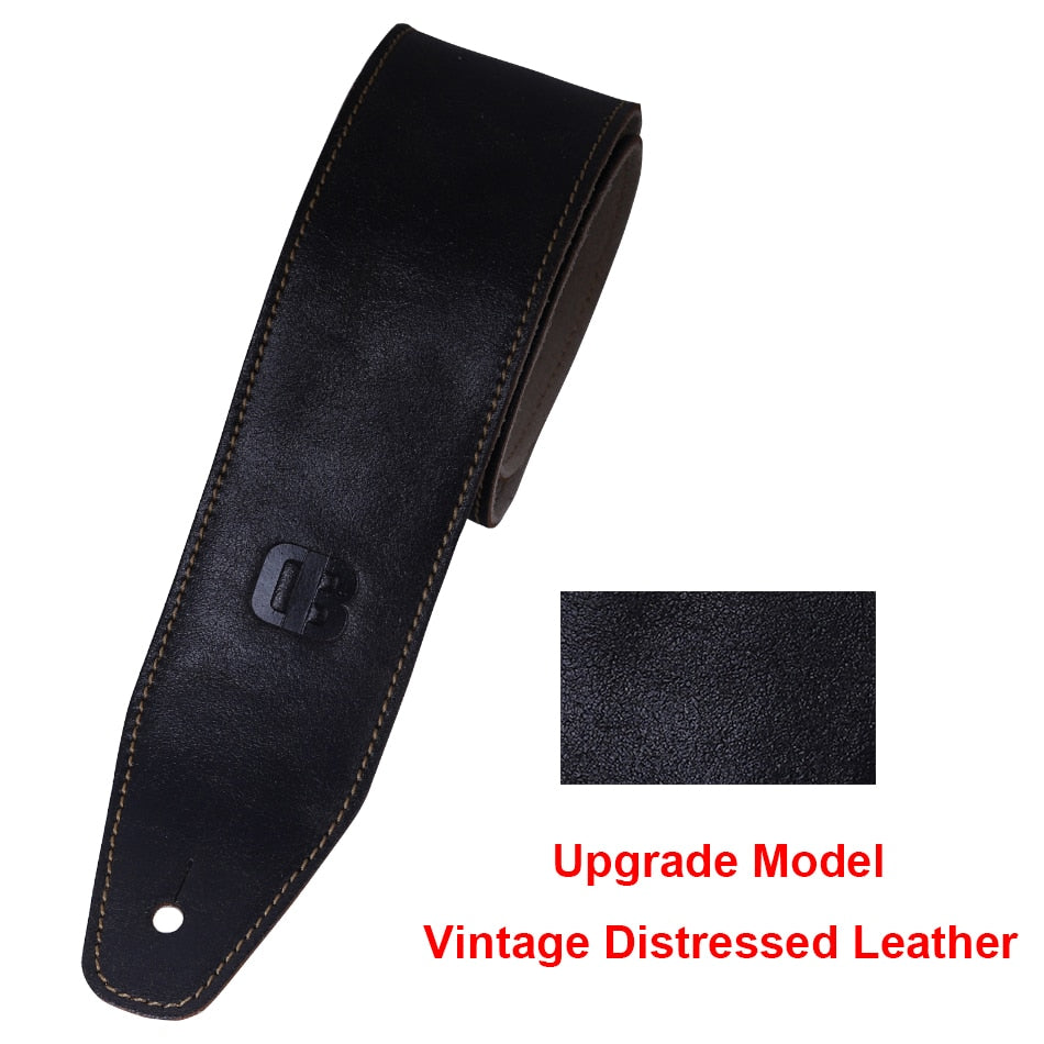 Soldier Genuine Cow Leather soft durable Guitar Strap