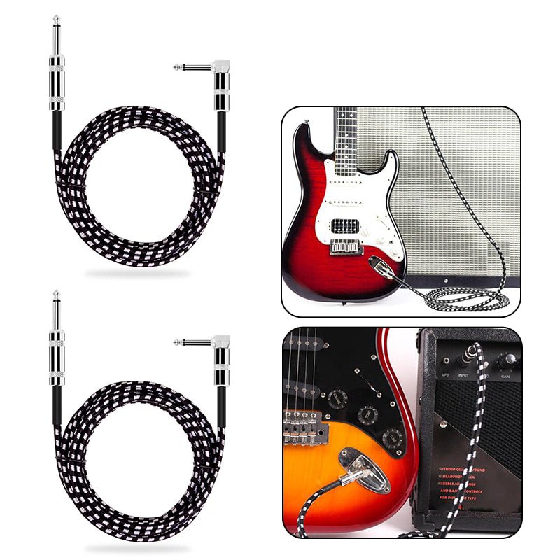 1/2Pcs 0.5/1m 6.35mm Electric Guitar Cable Audio USB Link Interface Adapter for PC Music Recording Guitar Bass Accessories