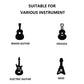 50 Pieces Celluloid Guitar Picks Mediator Thickness 0.46 /0.71/0.96/1.2 MM Electric Bass Pick Plectrum Guitar Accessories