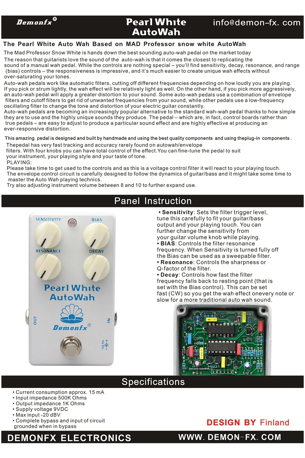 Freedman BE-ODX Guitar Effect Pedal Overdrive With True Bypass -Demonfx