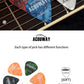 50 Pieces Celluloid Guitar Picks Mediator Thickness 0.46 /0.71/0.96/1.2 MM Electric Bass Pick Plectrum Guitar Accessories