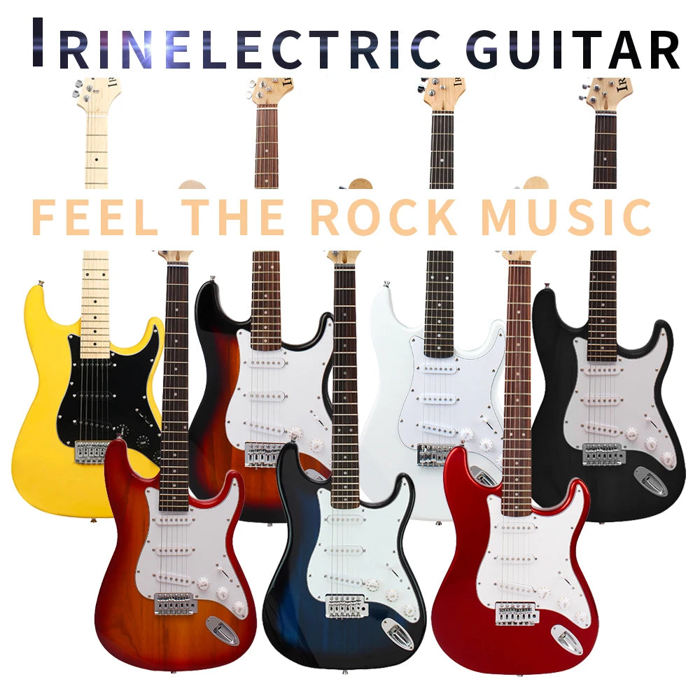 ST Electric Guitar 39 Inch 6 String 21 Frets Basswood Body Electric Guitar & Amp + Accessories