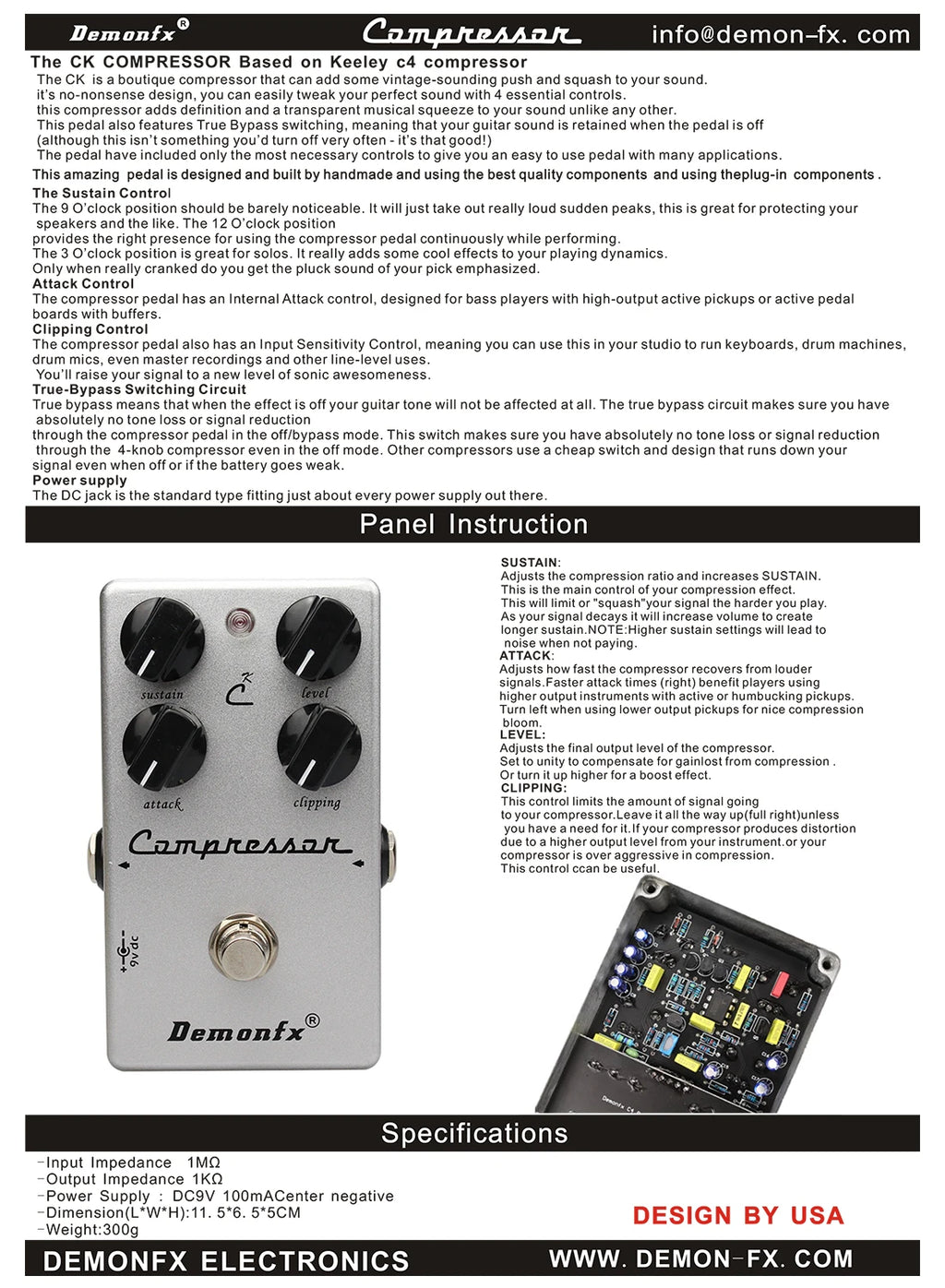 Freedman BE-ODX Guitar Effect Pedal Overdrive With True Bypass -Demonfx