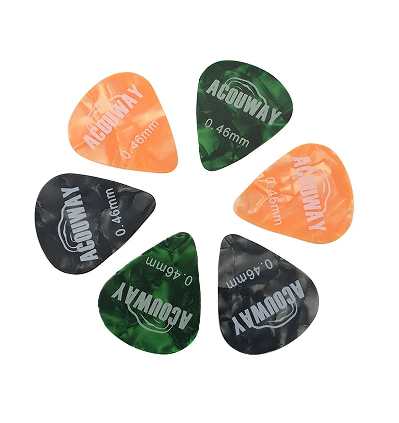 50 Pieces Celluloid Guitar Picks Mediator Thickness 0.46 /0.71/0.96/1.2 MM Electric Bass Pick Plectrum Guitar Accessories