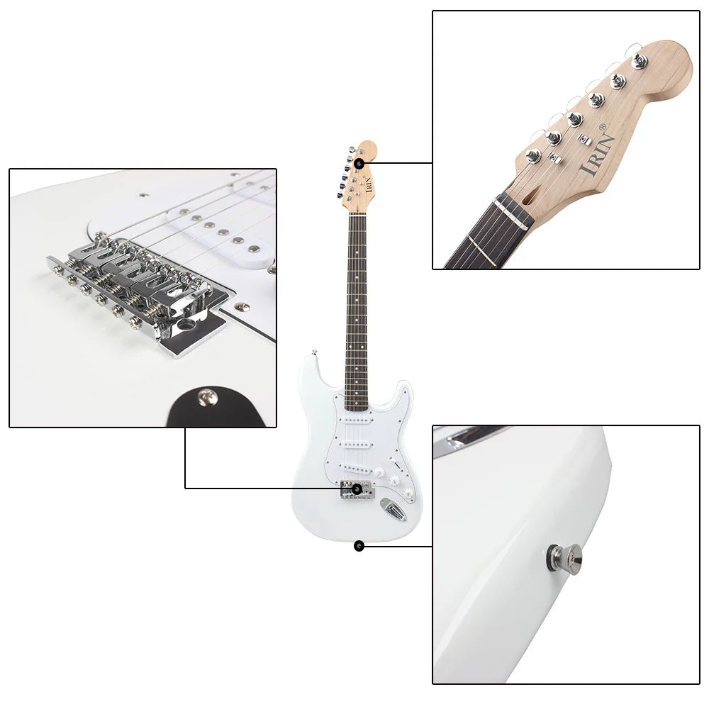 ST Electric Guitar 39 Inch 6 String 21 Frets Basswood Body Electric Guitar & Amp + Accessories