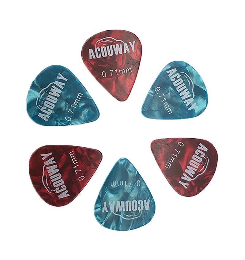 50 Pieces Celluloid Guitar Picks Mediator Thickness 0.46 /0.71/0.96/1.2 MM Electric Bass Pick Plectrum Guitar Accessories