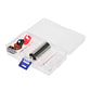 Guitar Slides Set Includes 3 Glass Slides (5.1cm/ 6cm/ 7cm) + 1 Stainless Steel Slide (6cm) + 4pcs Celluloid Thumb & Finger Pick