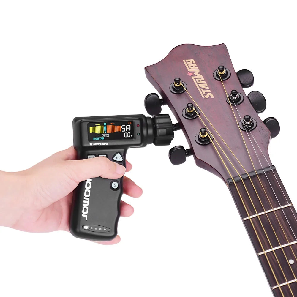 JOWOOM T2 Smart Guitar Tuner Peg String Winder for Guitar Ukulele Chromatic Tuning Built-in Rechargeable