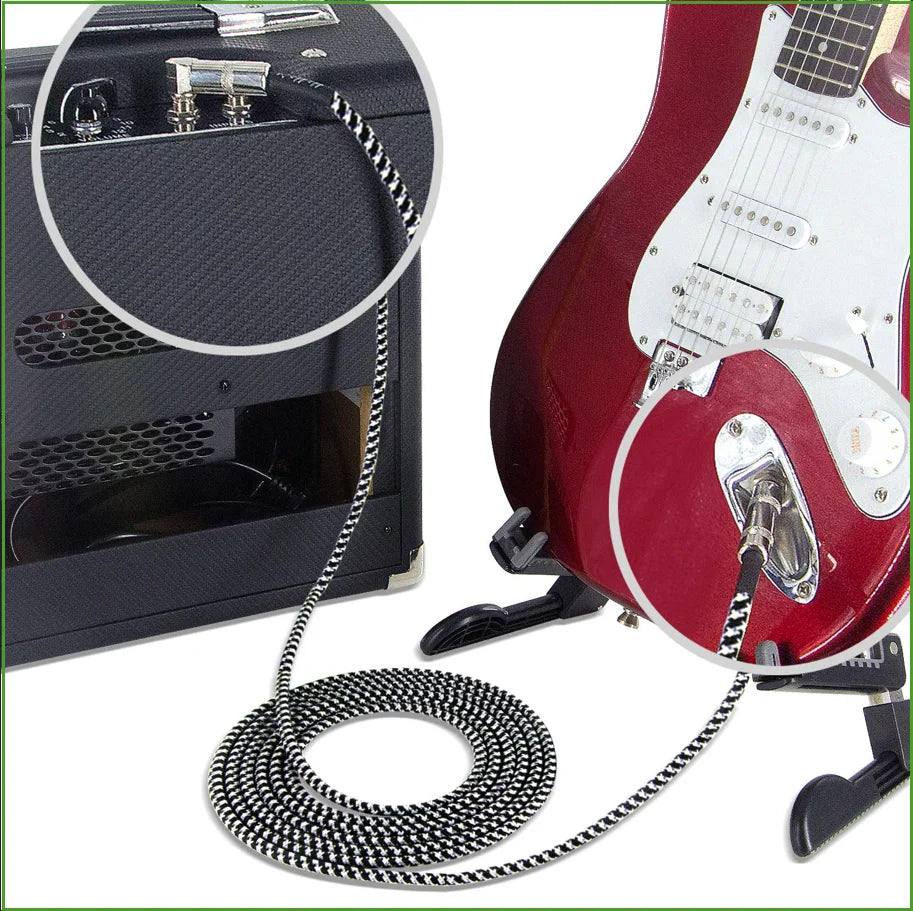 6.35mm Audio Cables TRS 1/4 inch 6.5mm Audio Cable For Electric Guitar Bass 1.5/3/6M Gold Plated Shielded Low Noice Jack Cable
