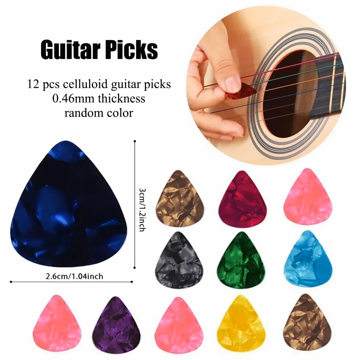 58-in-1 Guitar Accessory Set：Tuner, Capo,String Cutter, Varied Strings, Colorful Picks and Other Must-Haves for Guitar Players