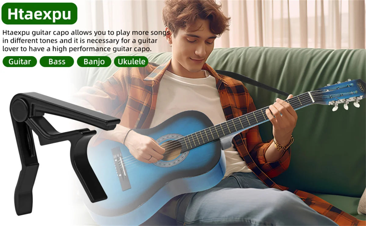 Miwayer Guitar Capo - Precision Tuning, Buzz-Free Design for 6-String Acoustic, Electric & Classical Guitars + Ukulele