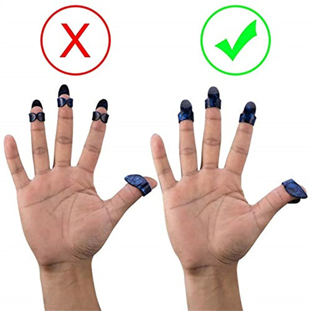 10pcs Guitar Finger Picks Thumb/Index Sizes Fingerstyle Protector Anti-Slip Design Bass Acoustic/Electric Guitar