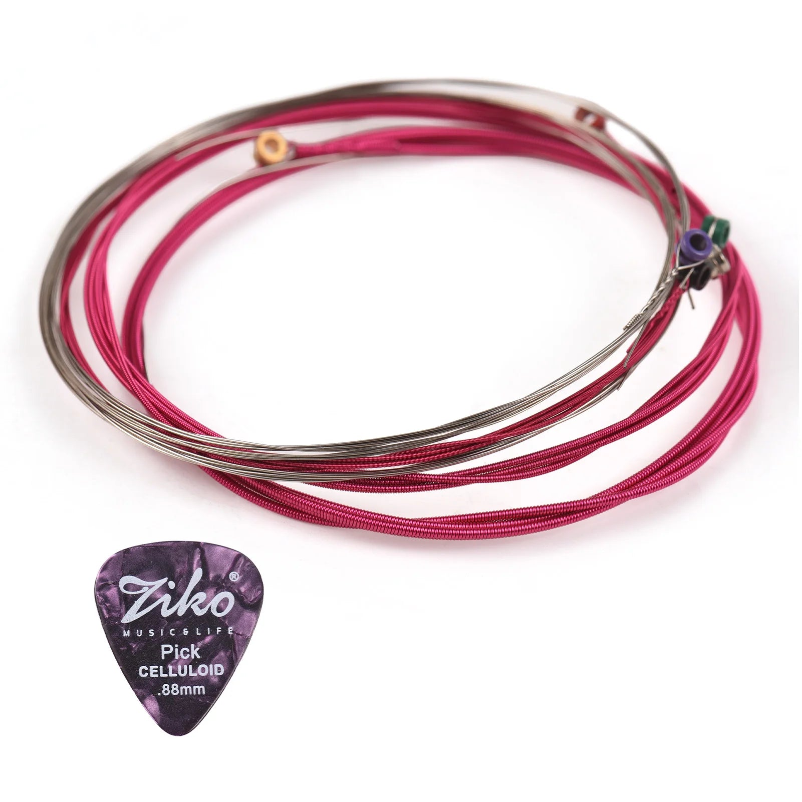 1 Set of 6 Guitar Strings Electric and Acoustic Guitar Strings Replacement Steel String Guitar Accessories Kit