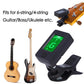 Guitar Tuner Device 12-Tone Ukulele Bass Violin Tuner Portable Automatic Vibration Transmission Instrument Tuner Accessory