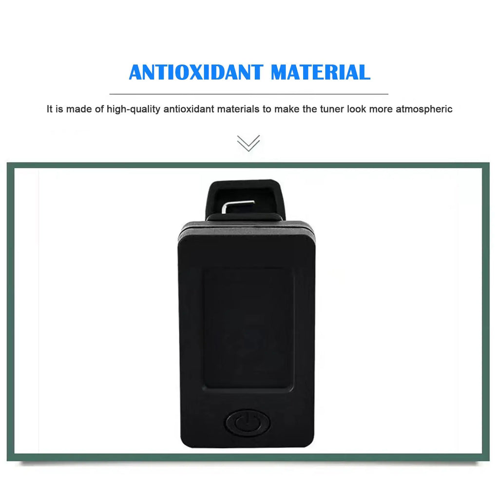 Guitar Tuner Device 12-Tone Ukulele Bass Violin Tuner Portable Automatic Vibration Transmission Instrument Tuner Accessory