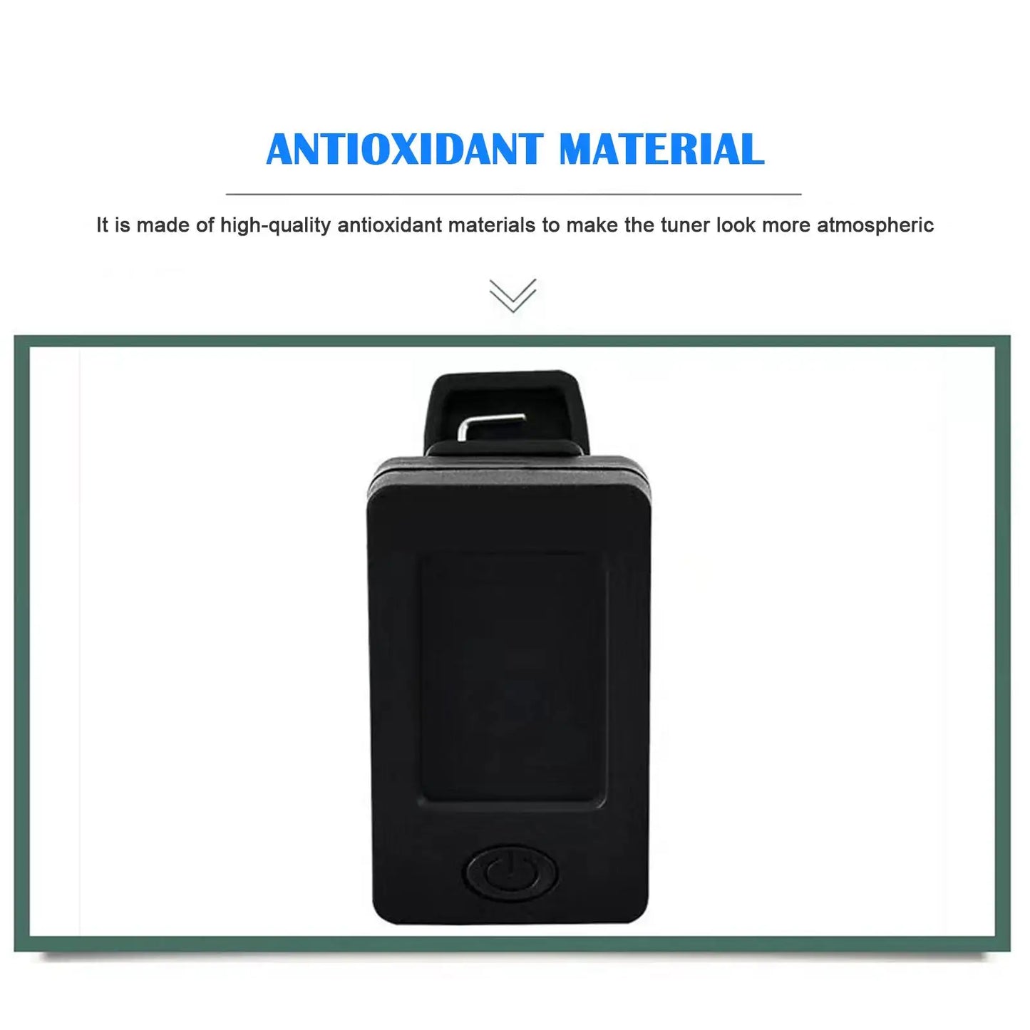 Guitar Tuner Device 12-Tone Ukulele Bass Violin Tuner Portable Automatic Vibration Transmission Instrument Tuner Accessory