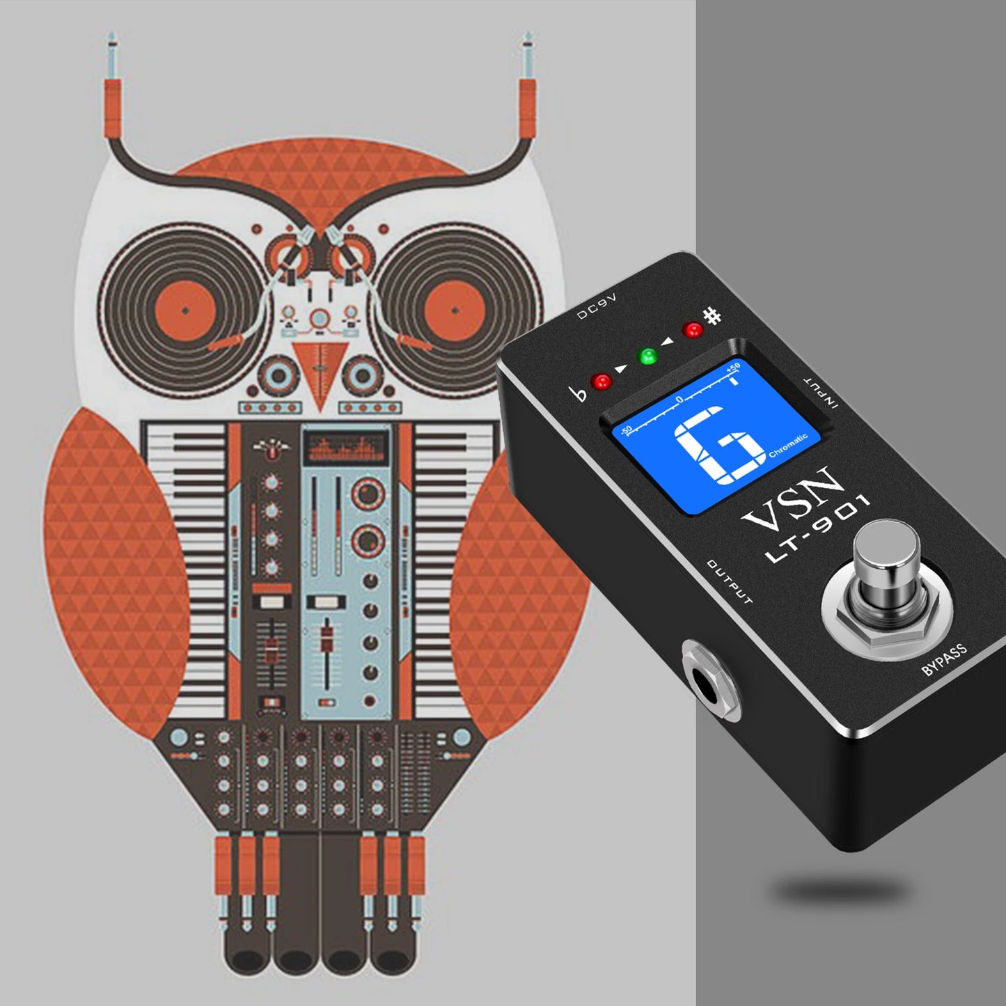 Tuner Pedal,Chromatic Guitar Tuner Pedal Fast and Accuate Tuner for High Precision ± 1 Cent with Pitch Indicator for Pedal