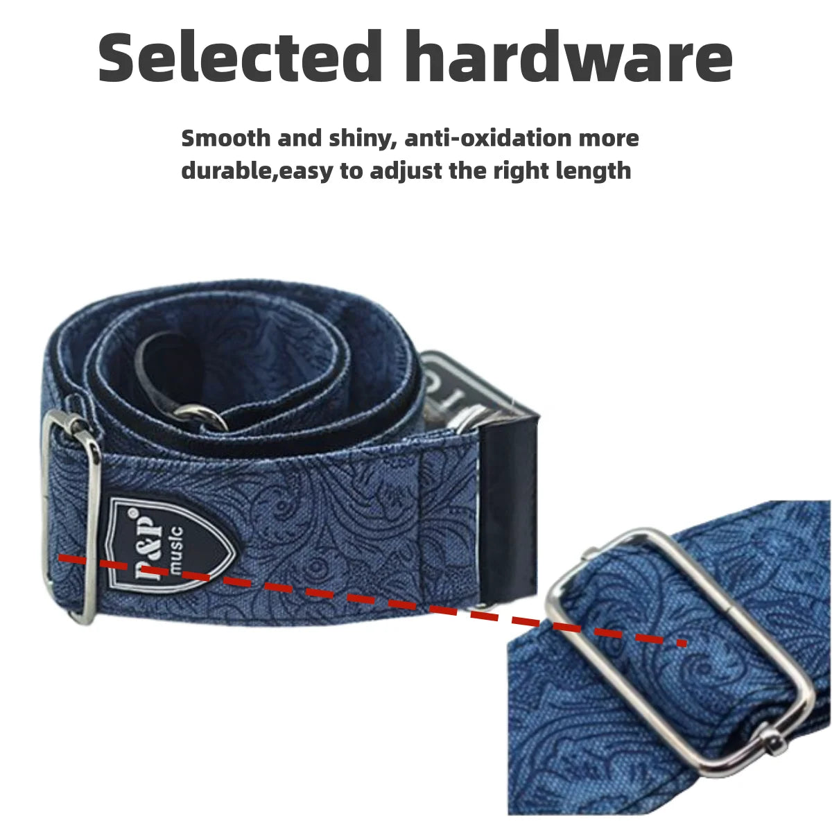 Adjustable Guitar Straps Denim Cotton Belts for Electric Guitar Bass Ukulele