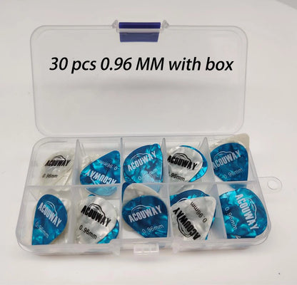 50 Pieces Celluloid Guitar Picks Mediator Thickness 0.46 /0.71/0.96/1.2 MM Electric Bass Pick Plectrum Guitar Accessories