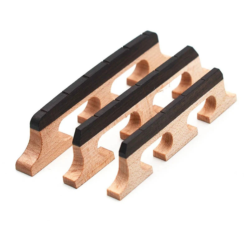 Maple And Ebony 3 Footed Banjo Bridge For 4 5 6-String Banjos