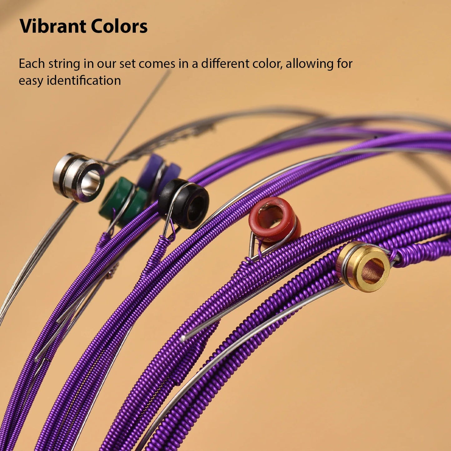 1 Set of 6 Guitar Strings Electric and Acoustic Guitar Strings Replacement Steel String Guitar Accessories Kit