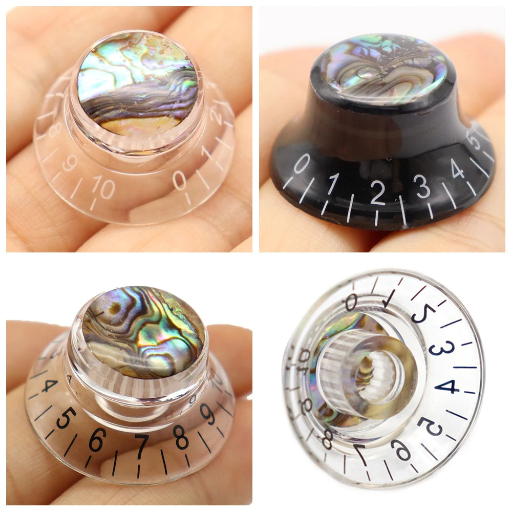 3pcs/4pcs Guitar knobs Abalone Hat Knobs Volume Tone Control Knobs Guitar Knobs for LP ST SQ Electric Guitar Parts