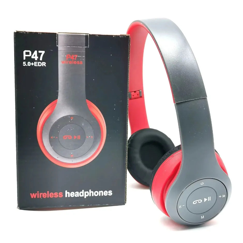 P47 Wireless bluetooth headphone With Mic Noise Cancelling Headsets Stereo Sound Earphones Sports Gaming Headphones Supports PC