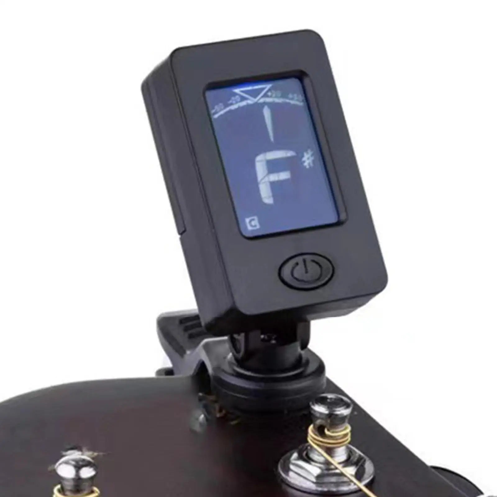 Guitar Tuner Device 12-Tone Ukulele Bass Violin Tuner Portable Automatic Vibration Transmission Instrument Tuner Accessory