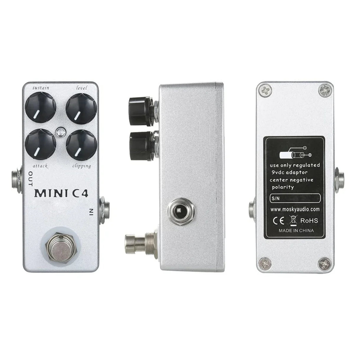 MOSKY Mini C4 Compressor Guitar Effect Pedal Metal Shell Pedal Effects True Bypass Guitar Parts Guitar Accessories