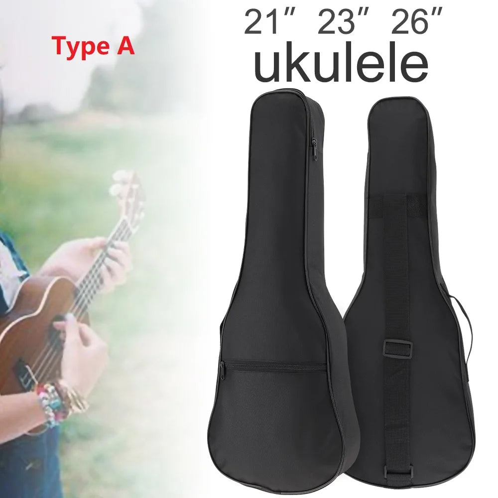 21/23/26" Black Portable Ukulele Bag Waterproof