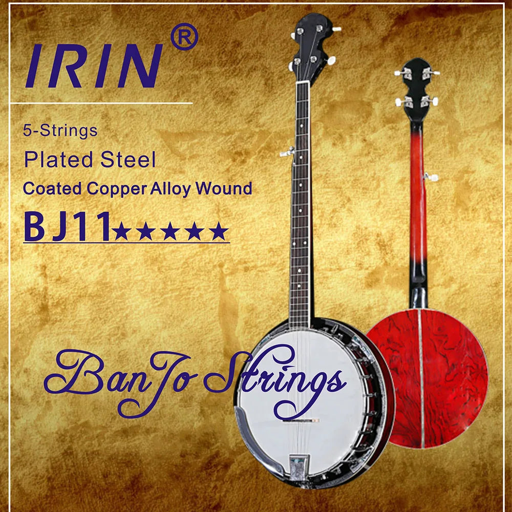 Banjo Strings BJ11 Stainless Steel Coated Copper Alloy - 5pcs/set