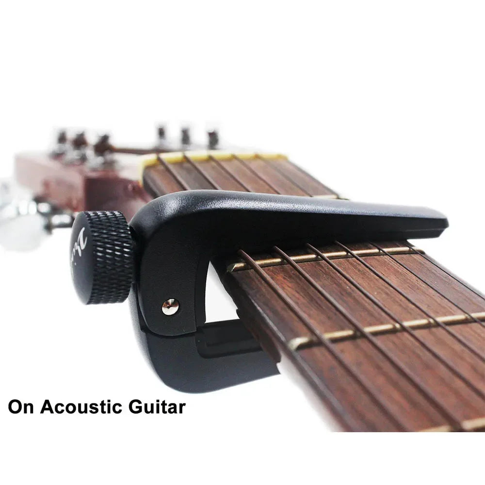 Universal Wide Adjustable Guitar Capo Fit for 6/12 Stringed Instruments - Black