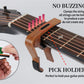 Guitar Capo Adjustment Clip Excellent Metal Picks Holder for Acoustic Electric Guitars Bass Ukulele with 4 Picks
