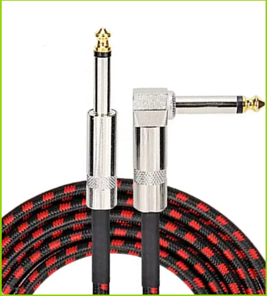 6.35mm Audio Cables TRS 1/4 inch 6.5mm Audio Cable For Electric Guitar Bass 1.5/3/6M Gold Plated Shielded Low Noice Jack Cable